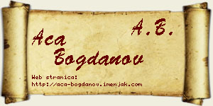 Aca Bogdanov vizit kartica